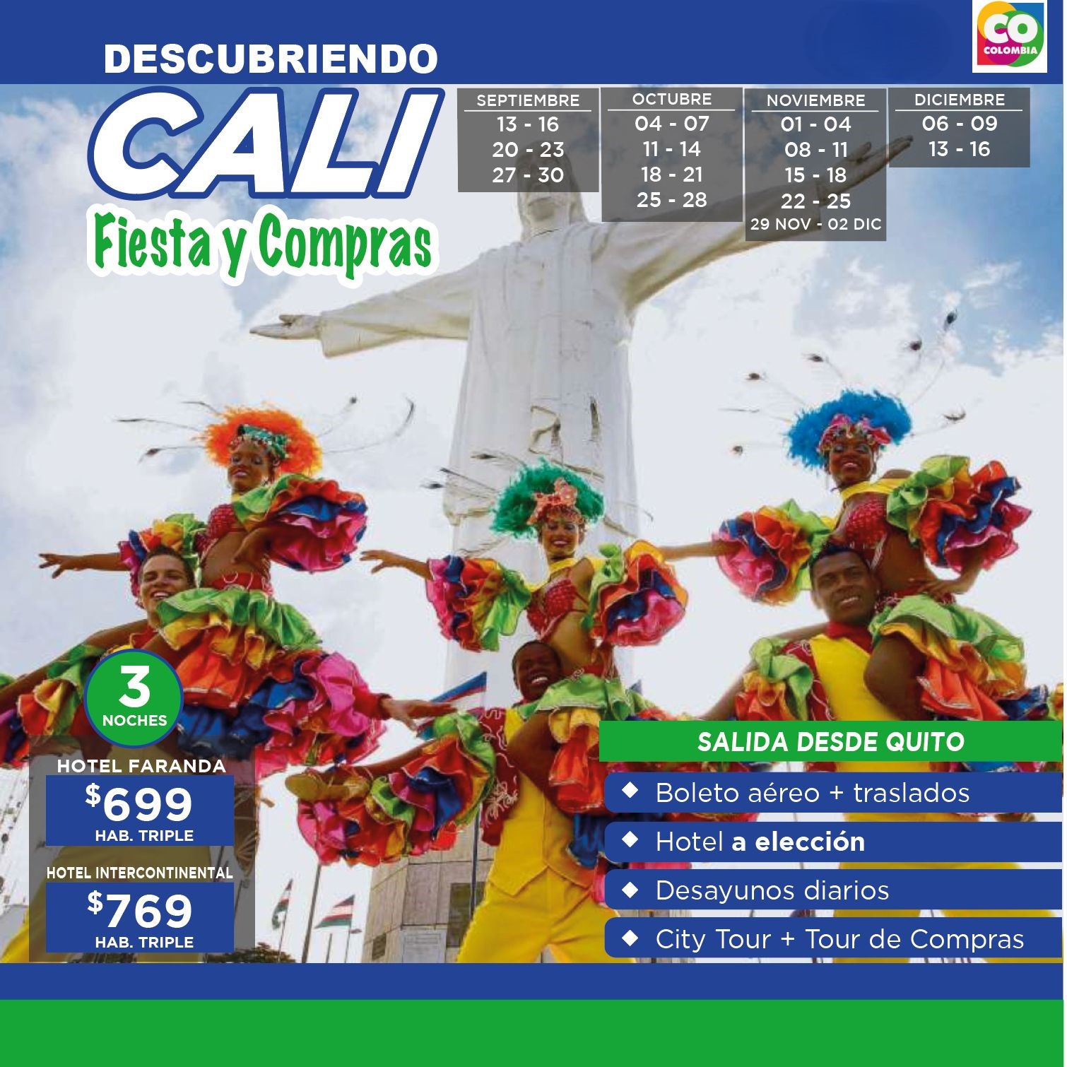 Cali Fiesta y Compras (Hotel a elección)